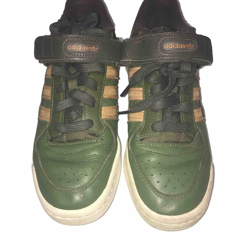 Adidas Forum Low HQ9125 Olive Mesa US Size 7.5 Leather